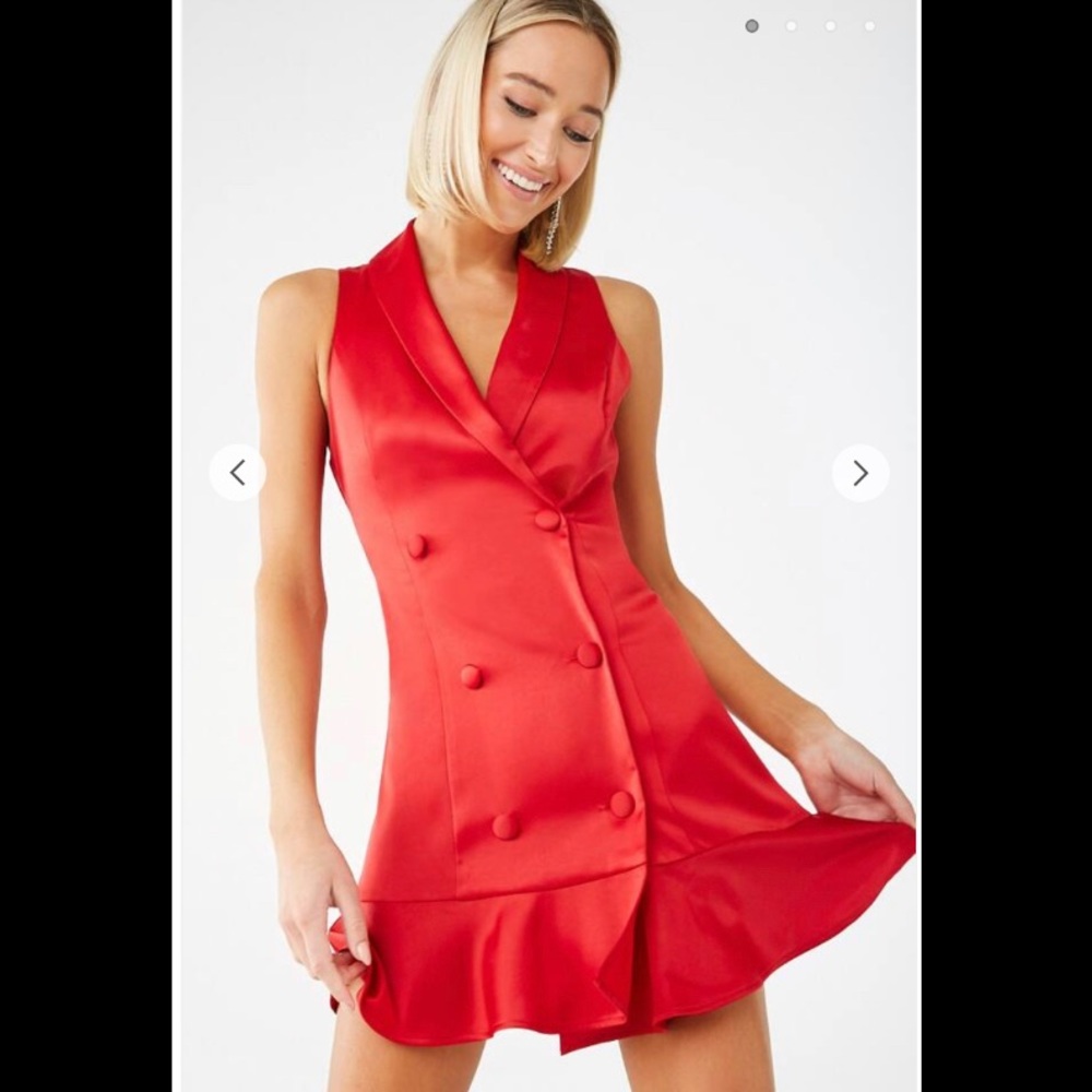 Satin Blazer Dress